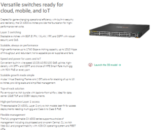 HPE Aruba Networking CX 6300 Switch Series