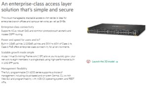 HPE Aruba Networking CX 6200 Switch Series